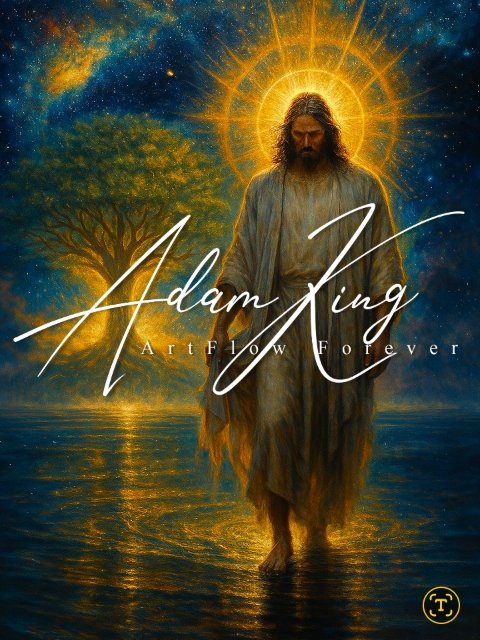 Jesus with halo, glowing