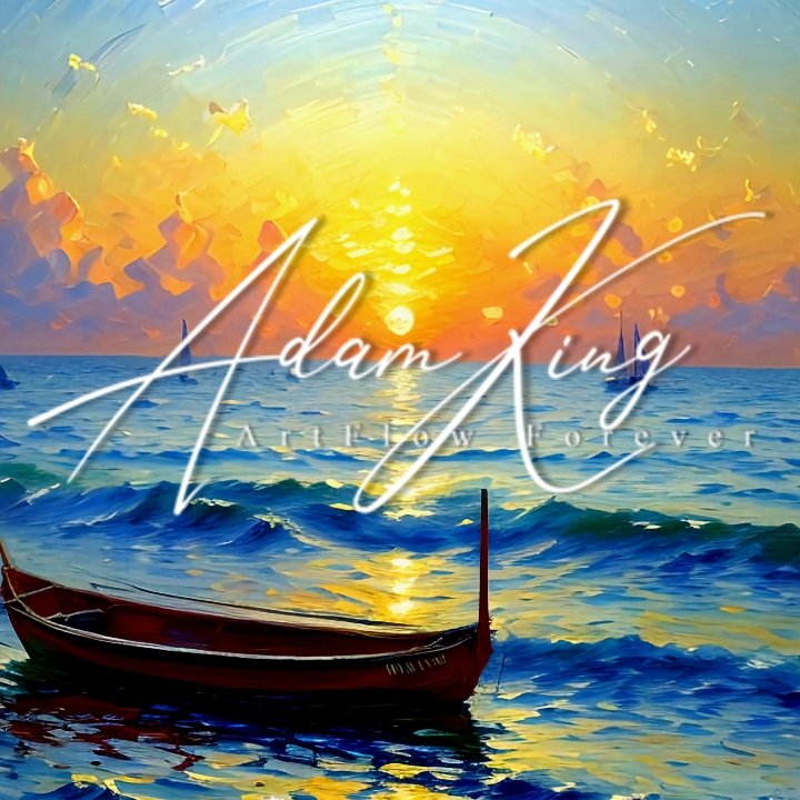 Boat on ocean at sunset