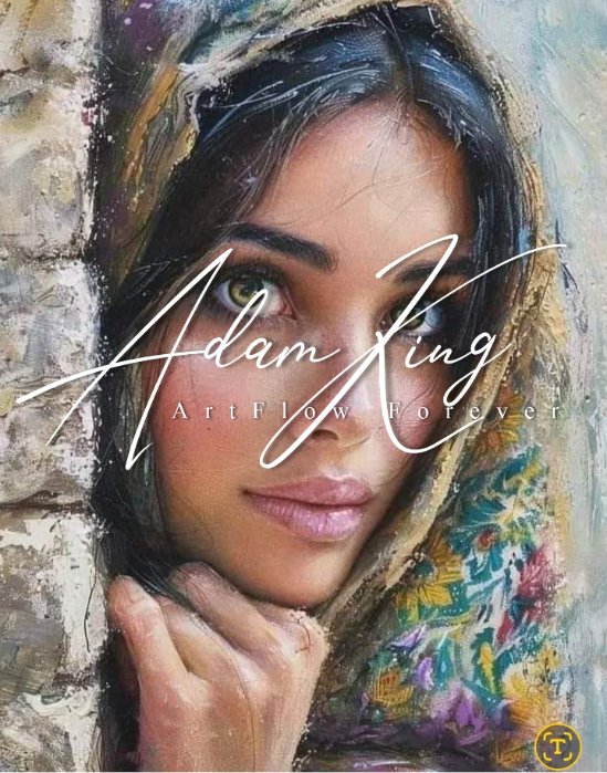 Woman with headscarf, close-up