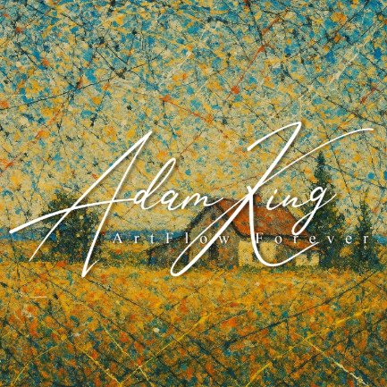 Abstract gold/teal textured