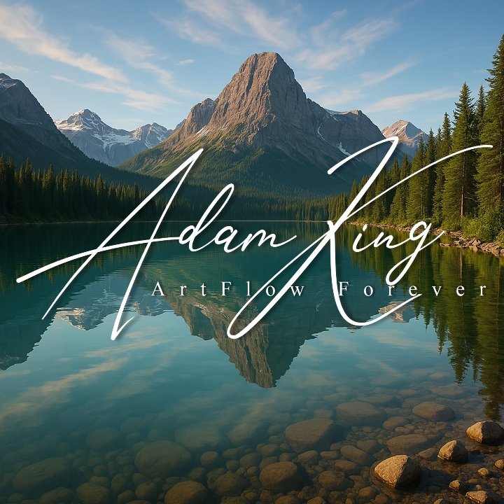 Mountain lake reflection