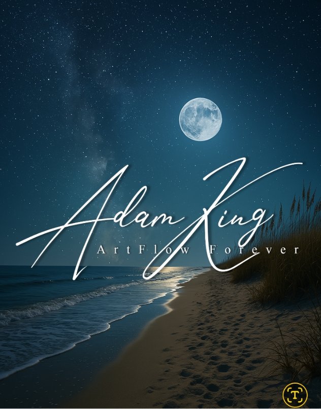 Moonlit beach