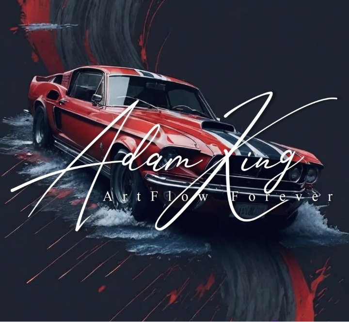 Red classic muscle car