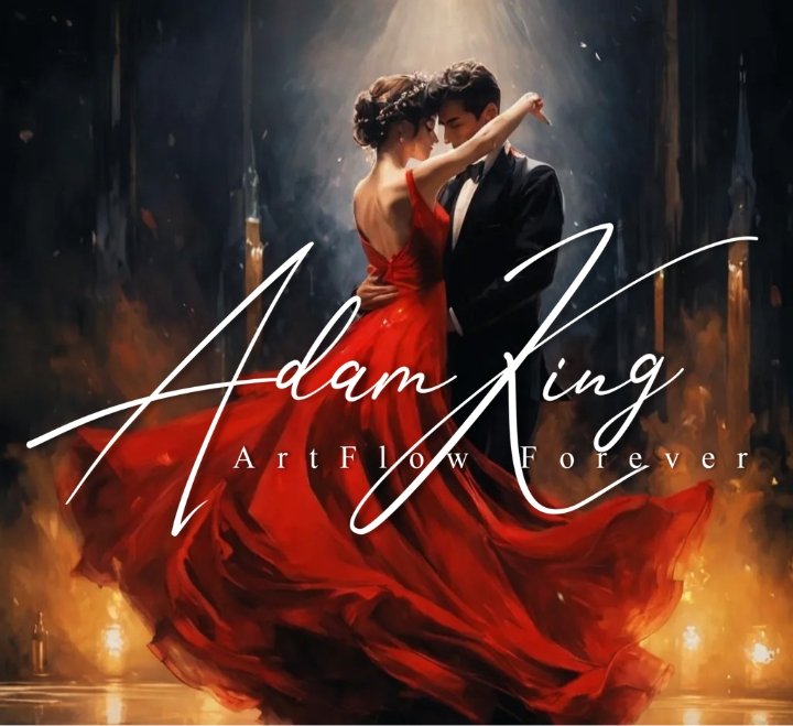 Couple dancing, woman in red dress